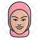 Young Female Feminine Muslim Girl Icon