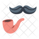 Mustache And Pipe Icon