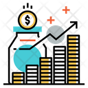 Mutual Fund Growth Cash Icon