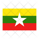 Myanmar Flag Nation Icon