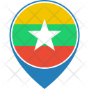 Myanmar Flag World Icon