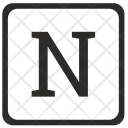 N Uppercase Letter Icon