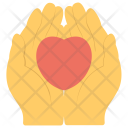 Red Heart Hands Icon