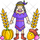 Native American Vegetables Pumpkin Icon