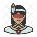 Native Female Traditional Attire Icon