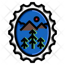 Forest Stamp Oval Icon