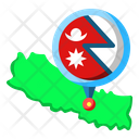 Nepal Asia Map Icon