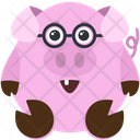 Nerd Pig Icon