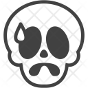 Nervous Skeleton Halloween Icon