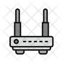 Network Router Icon - Download in Colored Outline Style