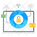 Network Protection Cybersecurity Cloud Protection Icon