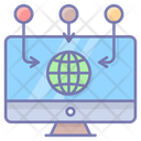 Information Flow Networking Business Icon