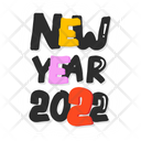 New Year New Year 2022 Typography Icon
