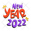 Letters Alphabets New Year 2022 Icon