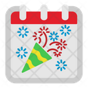 New Year Birthday Calendar Icon