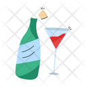 Wine Alcohol New Year Drink Icon