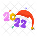 2022 New Year Party Santa Cap Icon