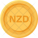 New Zealand Dollar Coin Coins Currency Icon