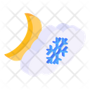 Snow Blizzard Scattered Snow Night Snowfall Icon