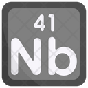 Niobium Periodic Table Chemists Icon