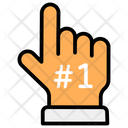 No 1 First Position Hand Gesture Icon