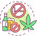 No Alcohol Smoking And Drugs Icon