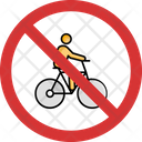 No Bicycle Bicycle Cyclist Icon
