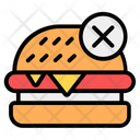 No Junk Food No Burger No Fast Food Icon