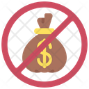 No Cash Bag Icon