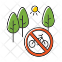 No Cycling Sign Icon