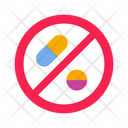 No Drugs No Pills No Medicine Icon