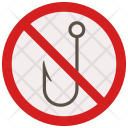 No Fishing Sign Icon