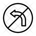 Leftturn Block Notallowed Icon