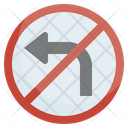 No Left Turn Icon