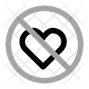 No Love Warning Prohibition Icon