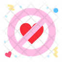 No Love Romance Forbidden Icon