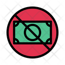 No Money No Cash Stop Icon