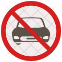 No Cars Sign Icon