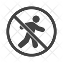 No pedestrian crossing Icon