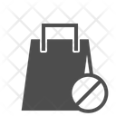 No Plastic Bag Ban Bag Icon