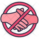 Dont Touch Prohibited Shake Hands Icon