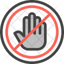No Touch Stop Hand Icon