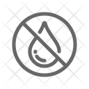 No Water Drop Icon