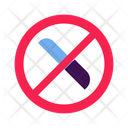 No Weapon No Knife Prohibited Icon