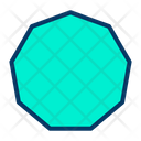 Geometrical Nonagon Shape Icon