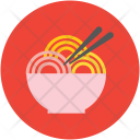 Noodles Chopsticks Bowl Icon