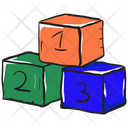 Counting Blocks 123 Blocks Primary Education Icon
