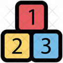 Numbers Block Box Infant Icon