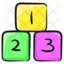 Numeric Blocks 123 Block Education Icon