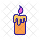 Occult Candle Contour Icon